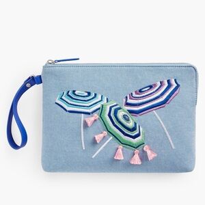 Kate Spade Blue Umbrella Clutch